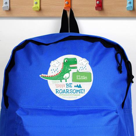 Personalised Be Roarsome Dinosaur Backpack Extra Image 2